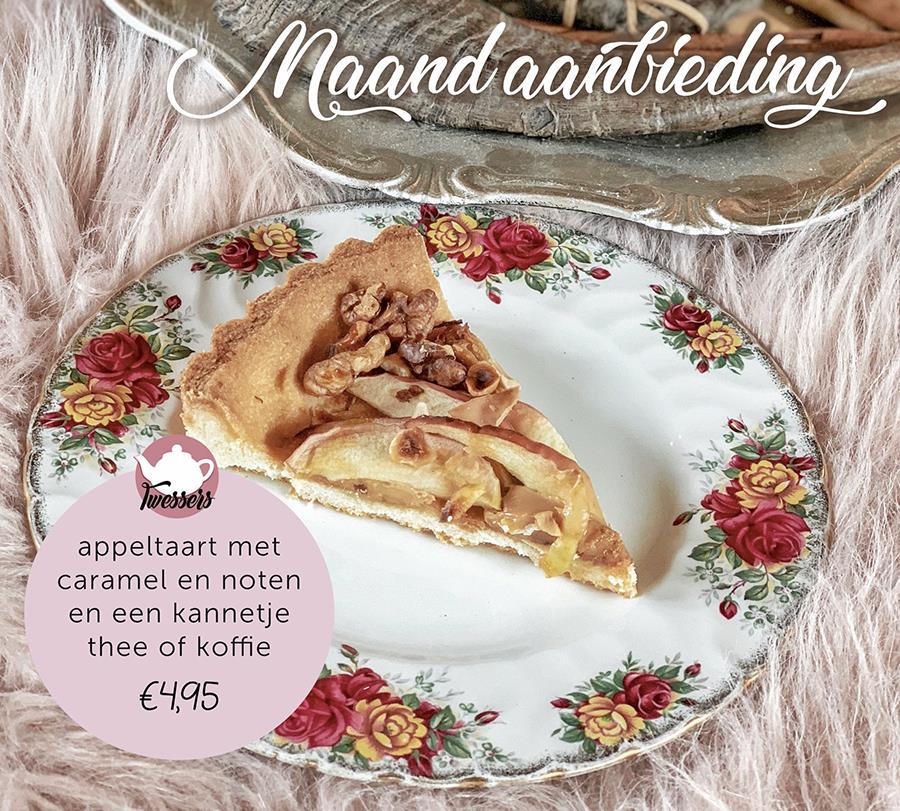 Maandaanbieding Elke maand bij Twessers Engels Theehuis Twessers heeft elke maand een nieuwe aanbieding met