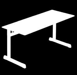 Tafel model T 123.0XX.00X Tafel model TH 123.0XX.000 60 - Vaste tafel - 1 of 2 persoons tafel - Melamine tafelblad - Standaard grijze kopse kanten - Optioneel: ander tafelblad, zie pag.