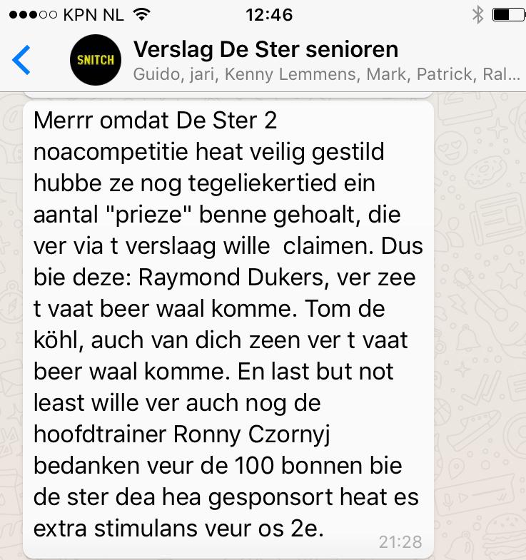 Van ut tweede goan veer euver noa ozze dames. Die houwe niks te voetballe en dus woare die auch in grote getale vertegenwoordigd in de café s in Maes en Sjtein aafgeloupe weekend.