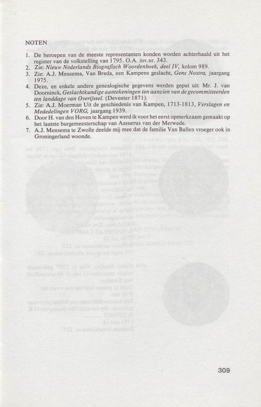 NOTEN 1. De beroepen van de meeste representanten konden worden achterhaald uit het register van de volkstelling van 1795. O.A. inv.nr. 343. 2.