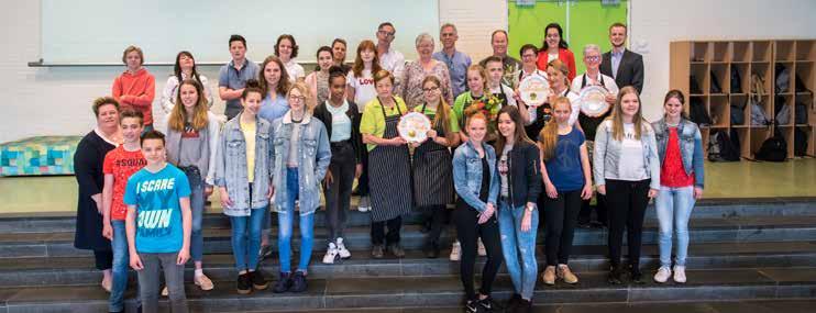 Uitreiking van Schoolkantine Schaal op 17 april 2018 aan de Instelling Voortgezet Onderwijs Deurne, waarvan het Alfrinkcollege, het Huub van Doornecollege, het Peellandcollege en De Sprong deel