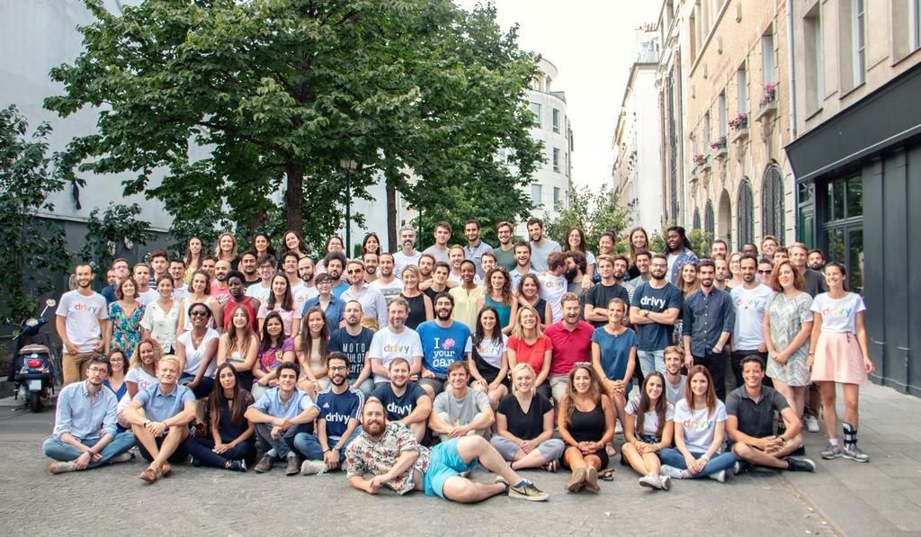 Het Drivy-team 130 medewerkers in Parijs, Berlijn, Barcelona en Londen Het team bestaat uit verschillende afdelingen.