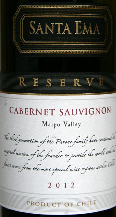 Santa Ema Caberbet Sauvignon Reserve 2012 - Chili Kenmerken door groep 6 Rijpe kers Natte bosgrond Rode peper Koffie Zwarte peper