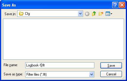 16 nl Logboek Access Professional Edition Filters opslaan en opnieuw laden Om te voorkomen dat filters opnieuw gedefinieerd moeten worden telkens wanneer het programma wordt gestart, stelt LogViewer