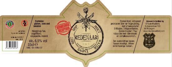 d Oude Maalderij (Izegem) Redenaar Blond 6,5% vol. 24x33cl Donkerblond, troebel bier met een combinatie van 6 mouten en 3 hopvariëteiten.