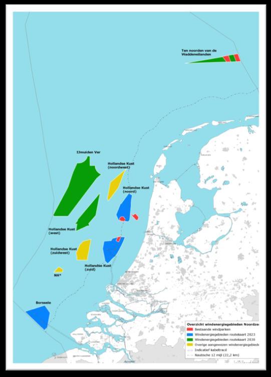Dutch Northsea Strategy Update policy for the period 2030 2006 First 2 windparks 2013 Policyplan offshore wind 2023 2016 Start North Sea