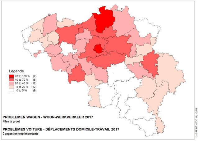 FIGUUR 32: PROBLEMEN BEREIKBAARHEID PROBLEMEN VERBONDEN AAN HET WAGENGEBRUIK De problemen zijn in vier categorieën onder te verdelen: problemen in verband met de auto, de fiets, het openbaar vervoer