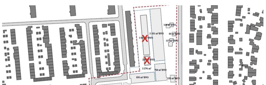 Figuur 2.3: Aanbod m² BVO winkelgebied (huidige situatie) In onderstaande tabellen 2.3 en 2.