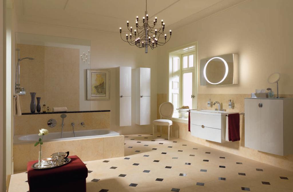 Een badkamer vervult vele functies: elk voorwerp moet een vaste plek hebben. Functionaliteit, ergonomie en veiligheid moeten samengaan.
