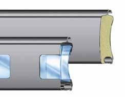 THGL100 aluminium met beglazing Dubbel beglaasde aluminium lamellen met raamopeningen, om en om aangebracht, met tweelaagse kunststof inzet (glashelder), max.
