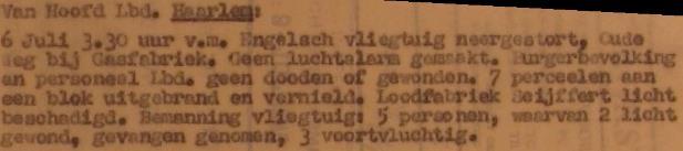 Relevant Op 13 oktober 1941 werden in Haarlem drie huizen en het spoor getroffen bij een bombardement.