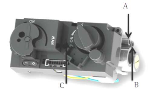 Midden brander: Verwijder het bovenste plaatje van de primaire afdekking de zodat het plaatje met het grootste gat (rond 8,5 mm) blijft zitten. 4.