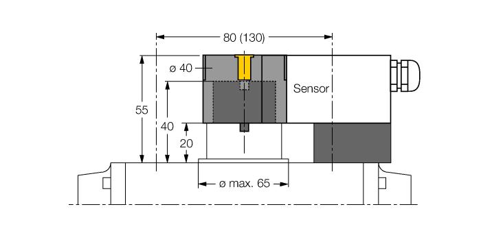 30 mm BTS-DSU35-Z02 6900230 opbouwset voor dubbelsensoren voor grotere actuatoren: Ø schijf en veerring max.