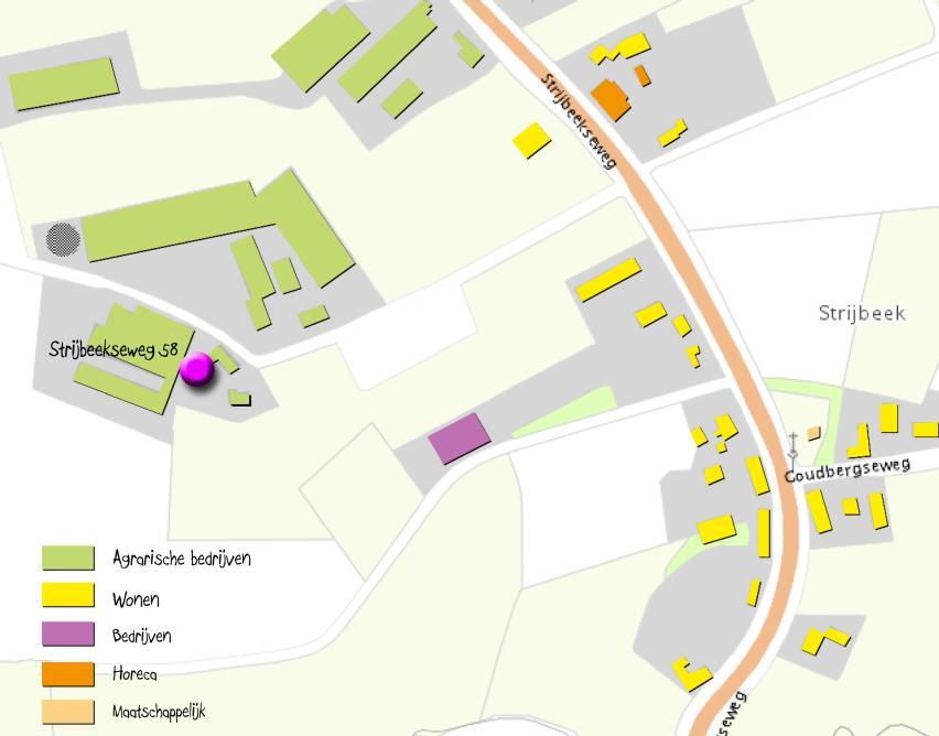 4 Functionele structuur De functie wonen is in de omgeving van de planlocatie hoofdzakelijk aanwezig, in de vorm van burgerwoning of een bedrijfswoning bij een agrarisch bedrijf.