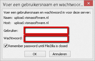 3. Maak verbinding met de secured FTP server Als de verbinding volgens de optionele actie in hoofdstuk 2 is aangemaakt dan zijn er 2 methodes voor het verbinden beschikbaar: 1.