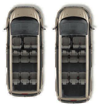 Tourneo Custom L1 Tourneo Custom L2 Kies tussen de L1 met omvangrijke ruimte voor maximaal negen personen of de L2 met zijn grotere bagageruimte.