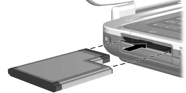 2. U plaatst als volgt een ExpressCard: a.