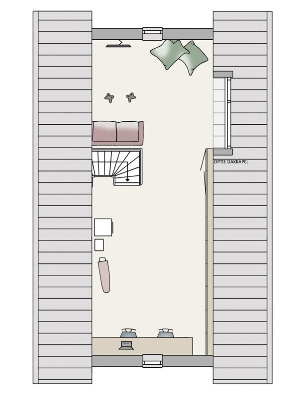 Type F. Vrijstaande woning Tweede verdieping 4.