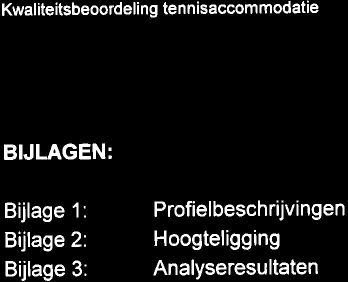 Kwaliteitsbeoordeling tennisaccommodatie MTV Halsteren en W Lepeistraat oktober 2008