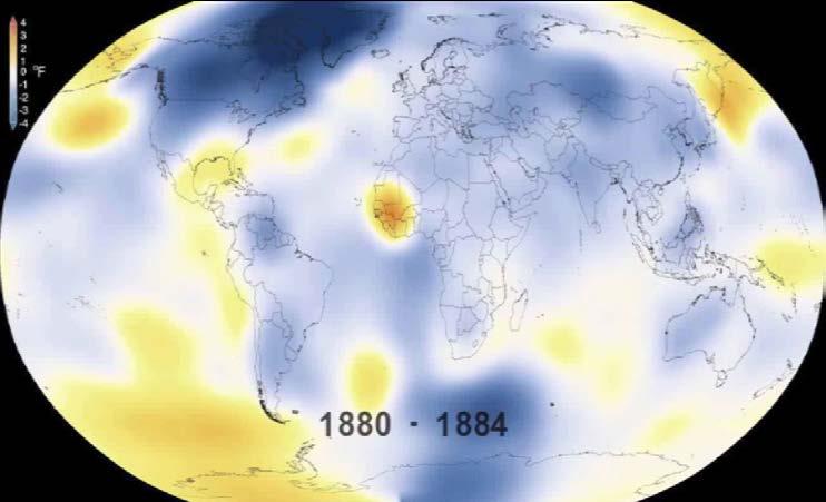 HITTE Op onderstaande link is een film te bekijken hoe de opwarming van de aarde zich heeft ontwikkeld van 1880 tot 2011.