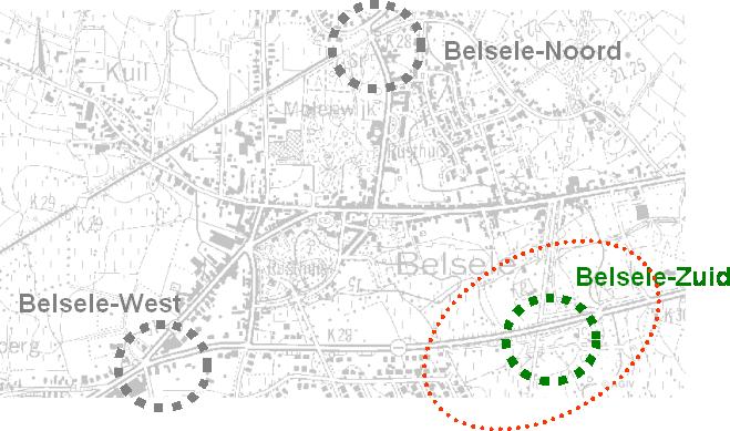 De Raaklijn stelt volgende kwaliteitssprong voor : - een nieuw knooppunt Belsele-Zuid - herstel van de beekvallei onder de N70 en de Malpertuuslaan - herstel van het dorpsgezicht van op en