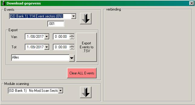 Als u de status van uw gescande module wilt kennen, klik dan op de downloadpijl in de System