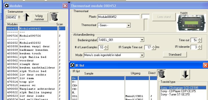 Opmerking: u kunt een naam geven aan iedere sample (bv. 1, 2, 3,... FFW, Back,...) en aan de reeks samples door naar het Samples-menu in de System Manager te gaan.