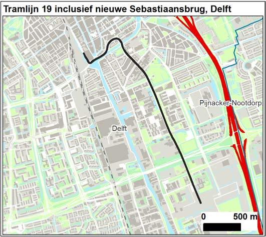 Tramlijn 19 Delft De aanpassingen aan tramlijn 19 hebben de komende jaren alleen nog betrekking op het tracé in Delft.