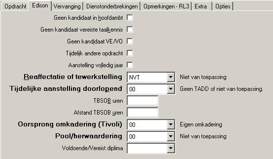 Edison Beschikbaar vacant: hier vul je het aantal uren in die effectief vacant zijn (<= het aantal lesuren dat je voor dat personeelslid