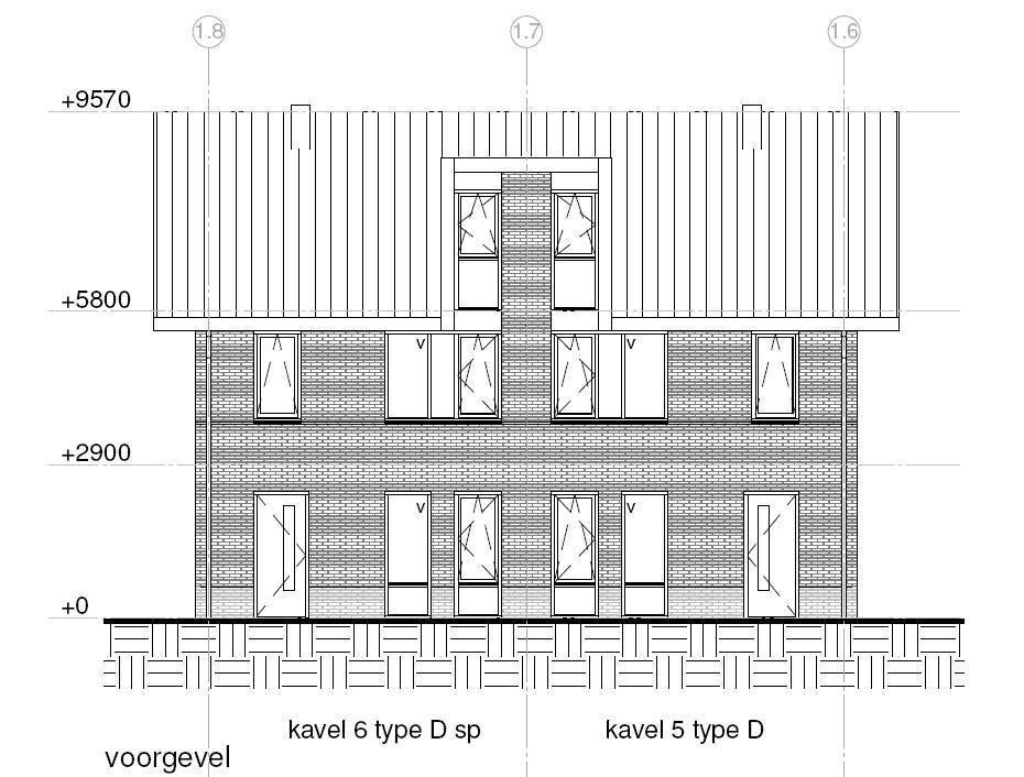 Afbeelding 5: aanzicht rijtjeswoningen Afbeelding 6: aanzicht twee-onder-één-kap woningen Het Mambohof krijgt een 'tuindorps' karakter dat is vertaald in een architectonische samenhang rondom een