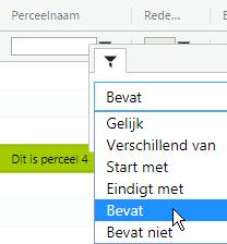 Na het kiezen van een filter en het ingeven van een waarde kunt u ook