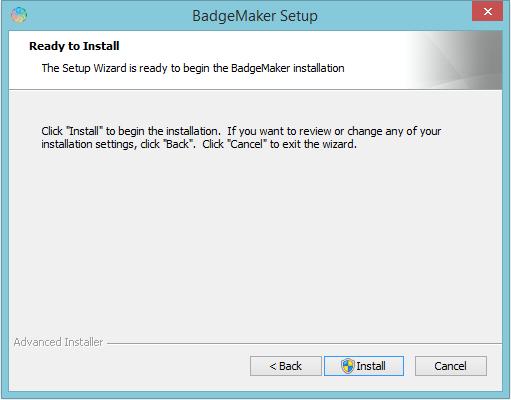 Als u BadgeMaker niet op een specifiek locatie wilt installeren kunt u gewoon de standaard locatie aanhouden die al is aangegeven door de Setup. Stap 4.