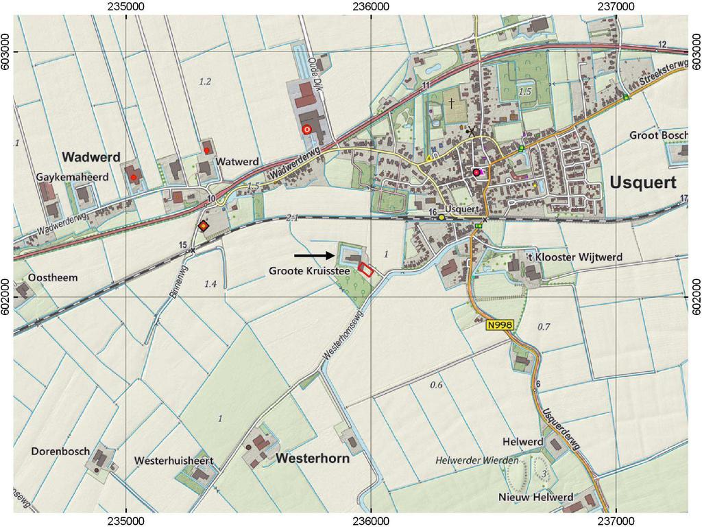 Westerhornseweg 13 te Usquert (gemeente Eemsmond) Een Archeologisch Bureauonderzoek Aanleiding In opdracht van de gemeente Eemsmond, vertegenwoordigd door dhr. B. Moes, is een archeologisch bureauonderzoek uitgevoerd voor de locatie Westerhornseweg 13 te Usquert (zie figuur 1).