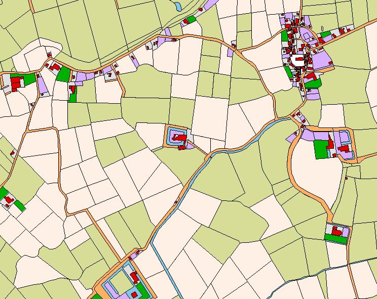 rest van het plangebied was destijds in gebruik als moestuin en weiland. Het plangebied ligt parallel aan de toenmalige en huidige oprit (zie figuur 4).