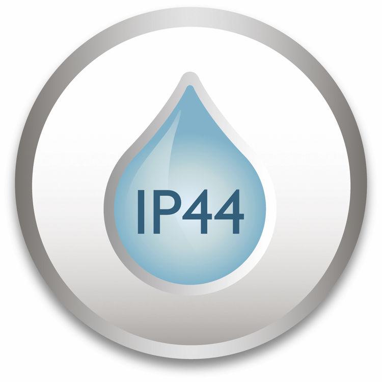 IP44 - weerbestendig spatwaterdicht en ideaal voor buitengebruik.