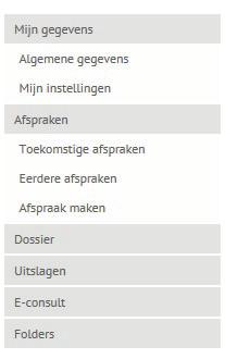 Onderdelen van MijnDijklander Hierna volgt een korte toelichting per onderdeel van MijnDijklander.