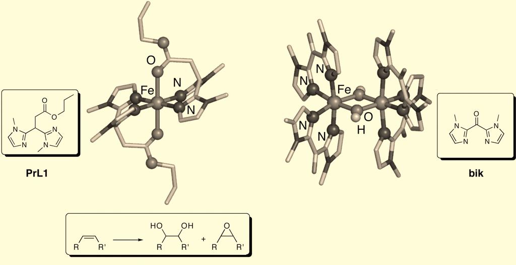 dihydroxylering van verschillende olefines met waterstofperoxide als oxidant.