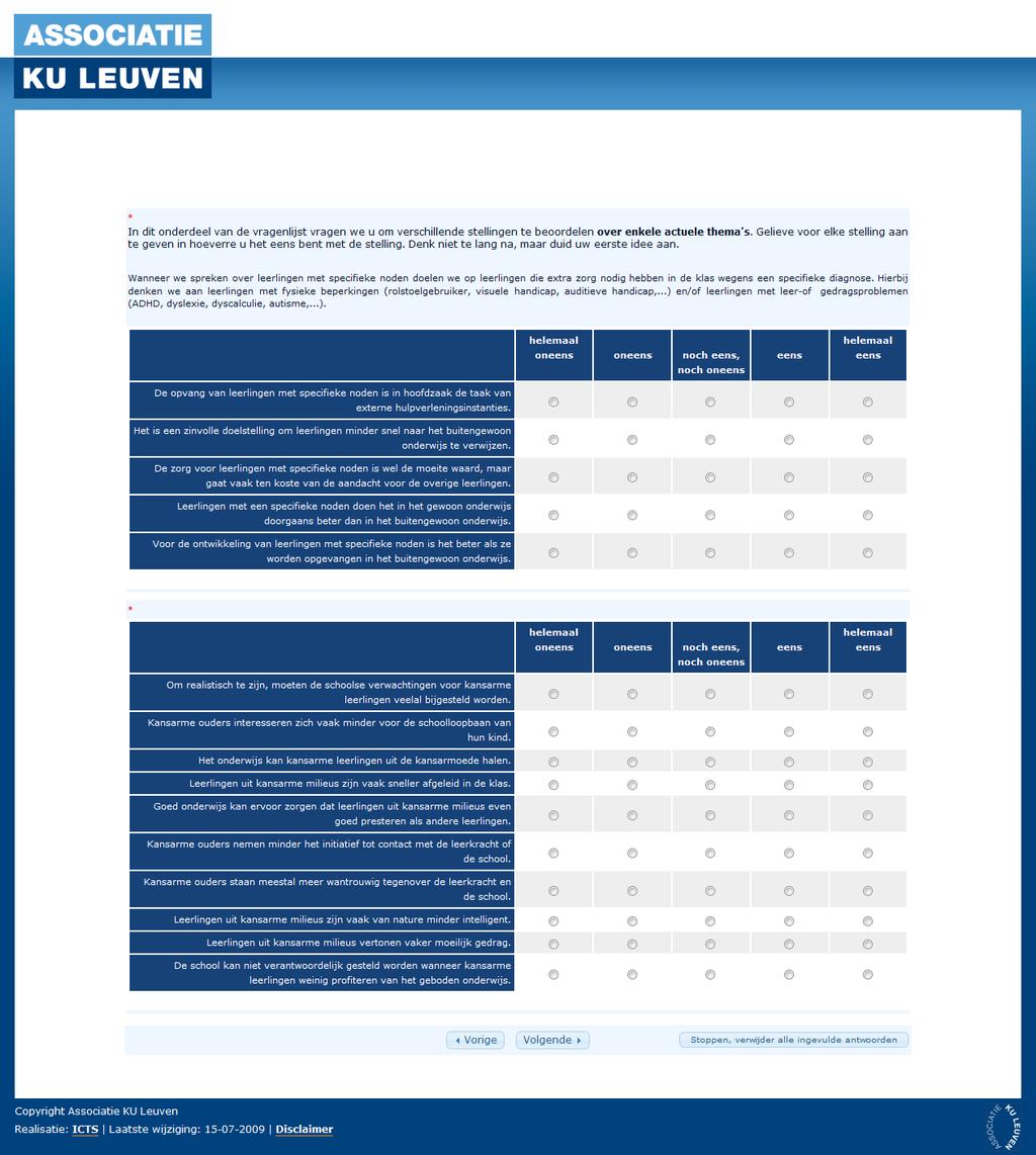 B3.7 De mening van leerkrachten over