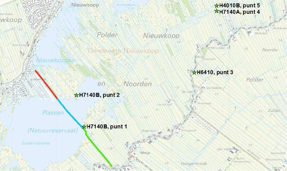 primair aangewezen als slaapplaats. Van beide soorten zijn uit deze omgeving geen slaapplaatsen bekend (zie par. 4.4). Smient en krakeend komen wel voor op het open water in de omgeving van het pad.