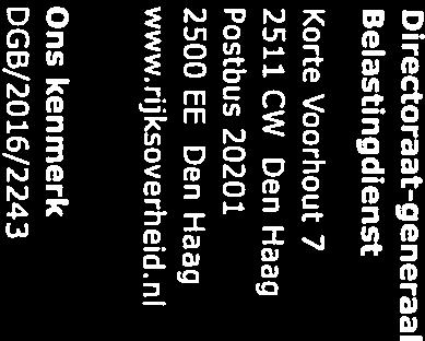 ni Datum 9 mel 2016 Betreft Stand van zaken toepassing VWNW-beleid in het kader van de investeringsagenda Ons kenmerk DGB/2016/2243 Geachte eden, In ons overleg op 21 april ji.