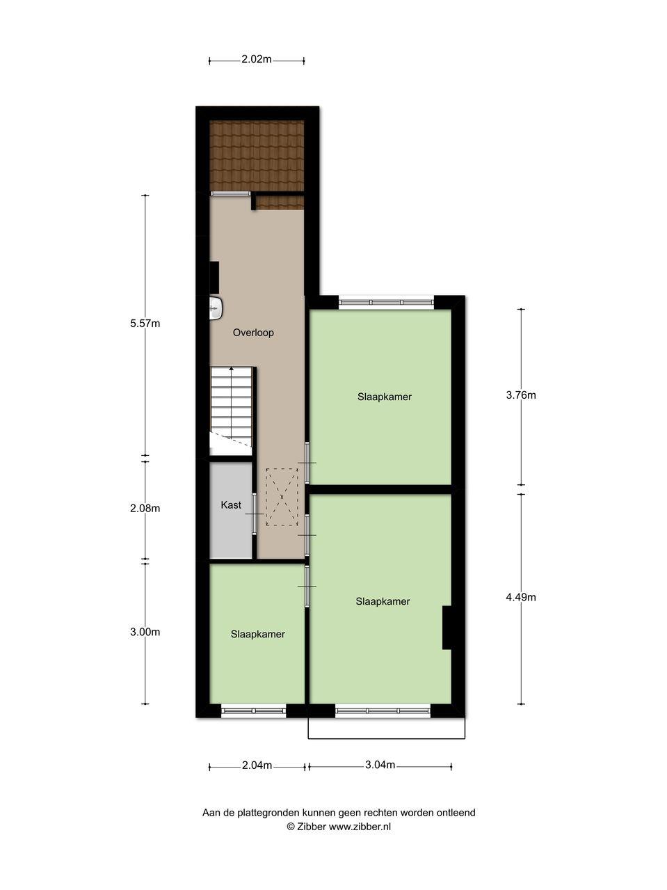 Plattegrond 1e Verdieping