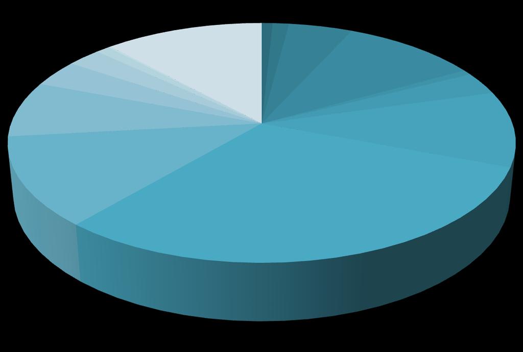 Verwijzers/ melders nieuwe cliënten per gemeente Voorveld 4% Politie 12% Raad voor de Kinderbescherming 0% Rechtbank 1% Jeugdgezondheidszorg 2% Sociaal Team 8% Verdeling verwijzers / melders totaal