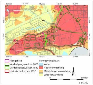 Figuur 2.10 Ligging van het plangebied op de gemeentelijke verwachtingskaart (Boshoven & Van Genabeek 2008).