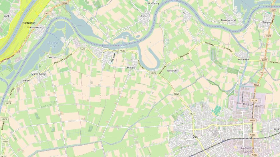 Natuurbeschermingswet Figuur 4.2: Globale ligging van het plangebied (rood omcirkeld) ten opzichte van het Natura 2000-gebied Rijntakken (13 km) 5.