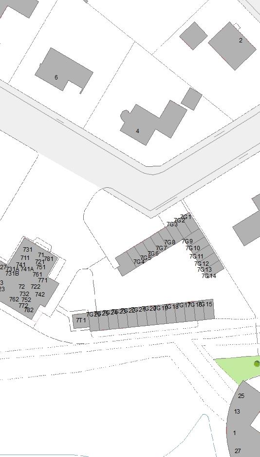 Weteringpark 7D-1 & 7S-1 nummeren gasdistributiestation en stookruimte Legenda Pand Pand in gebruik Pand in gebruik (niet ingemete ouw gestart ouwvergunning verleend Pand buiten gebruik