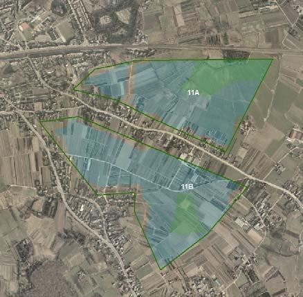 Planbeschrijving Planalternatief 11 Zoekzone ten (zuid)oosten van kern Wetteren Het planalternatief is gelegen in het agrarisch gebied ten (zuid)oosten van de kern van Wetteren, tussen de spoorlijn