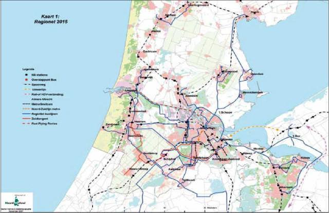Goudappel Coffen adviseurs verkeer en vervoer Koers- en discussienota (versie 1.7) 32 knooppunten van openbaar vervoer en naar het spoor en stamlijnennet.