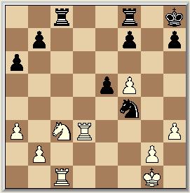 Dxc7, De4+ Dat leidt dan tot een bijna oneindig aantal schaakjes, maar met uiteindelijk resultaat dat de witte pion op de d-lijn de zaak toch ten gunste van Wit beslist.