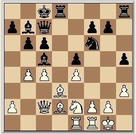 27. Lh5, Lf7 28. Lg6, Pb5 29. Lxf7, Txf7 30. Pxe6 Wit ais nu toch wel in het voordeel gekomen, maar Zwart benut zijn kansen goed. 30, Tc1 31 Tgf3, Txf1+ 32. Txf1, Pc3 Wit moet nu doorzetten met 33.