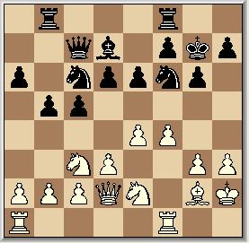 Het was al heel snel 1-0 voor ons toen uw verslaggever de koningsstelling van de tegenstander openbrak: witte f-pion tegen een zwarte d-pion (via slaan op e5) had plaats gevonden.